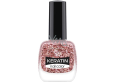 Golden Rose Keratin Nail Color Glitter nail polish 408 10,5 ml