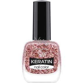 Golden Rose Keratin Nail Color Glitter nail polish 408 10,5 ml