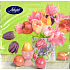 Nekupto Paper napkins 3 layers 33 x 33 cm 20 pieces Easter green, pink tulips