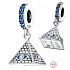 Sterling silver 925 Egypt - calling you - Pyramid, Eye of Horus, travel bracelet pendant