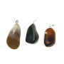 Agate natur Troml pendant natural stone, 2,2 - 3 cm, 1 piece