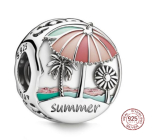 Charm Sterling silver 925 Summer on the beach - Summer, bead for travel bracelet