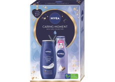 Nivea Caring Moment Creme Care caring shower gel 250 ml + Smooth Sensation body lotion 400 ml, cosmetic set for women