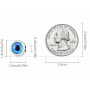 Charm Sterling silver 925 Eye, bead on bracelet symbol