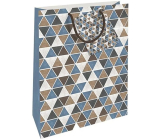 Nekupto Gift paper bag 32,5 x 26 x 13 cm Mosaic blue