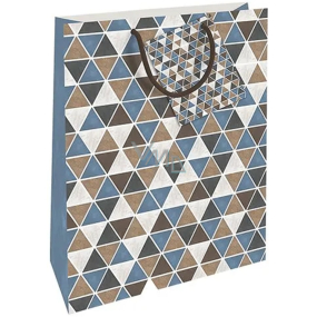 Nekupto Gift paper bag 32,5 x 26 x 13 cm Mosaic blue