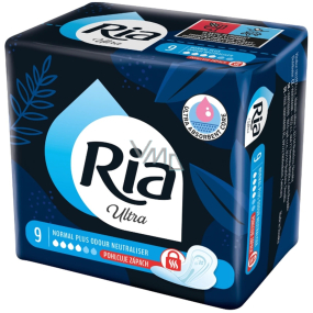Ria Ultra Normal Plus Odour Neutraliser ultra thin sanitary pads with wings 9 pieces