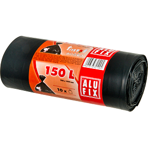 Alufix garbage bags, 34 µ, 78 × 105 cm, 150 l, 10 pcs