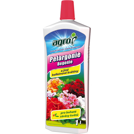 Agro liquid fertilizer for geraniums and other balcony flowers, 1 l
