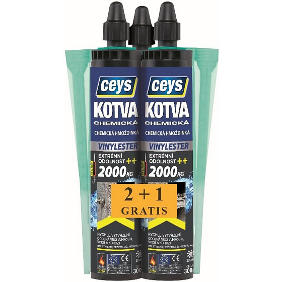 Ceys chemical anchor vinylester, 300 ml, 2 + 1