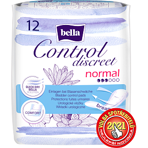 Bella Control Discreet Normal Incontinence Pads, 12 pcs
