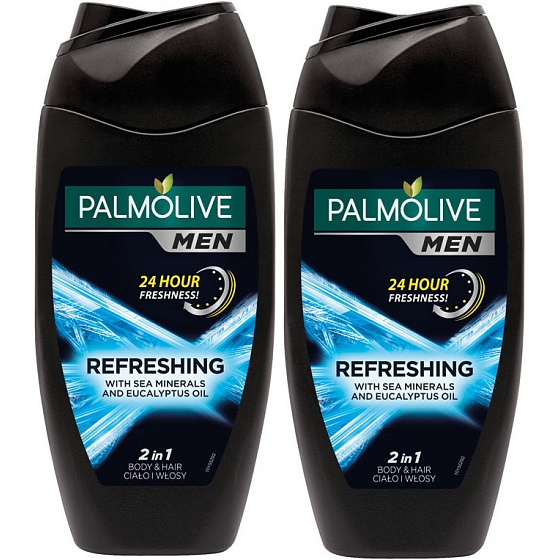 Palmolive Men Refreshing Duo 2in1 Shower Gel 2 x 250 ml