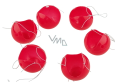 Red nose, clown nose, plastic noses with rubber band 6 pieces