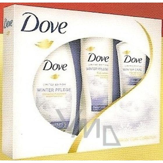 Dove Winter Care shower gel 250 ml + body lotion 250 ml + hand cream 75 ml, cosmetic set
