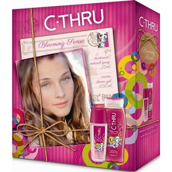 C-Thru Blooming Sense perfumed deodorant glass for women 75 ml + shower gel 250 ml, cosmetic set