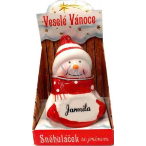 Nekupto Snowman named Jarmila Christmas decoration size 8 cm