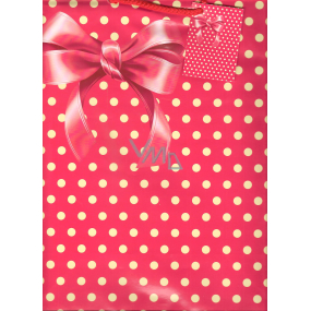 Nekupto Gift paper bag 32.5 x 26 x 13 cm Red bow 1 piece 841 30 BL
