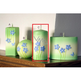 Lima Blooming meadow candle light green cylinder 60 x 120 mm 1 piece