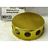 Gold cap on glass lamp