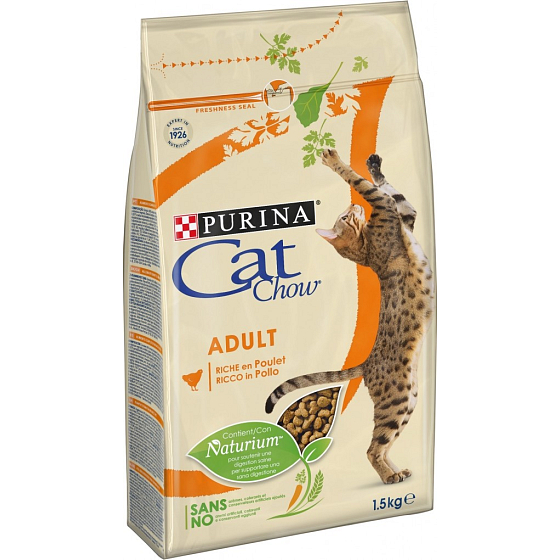 Purina Chow Adult Chicken and turkey complete food for adult cats 1.5 kg