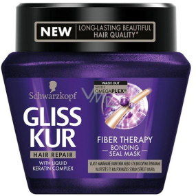 Gliss Kur Fiber Therapy regenerating mask for stressed hair by coloring and styling 300 ml