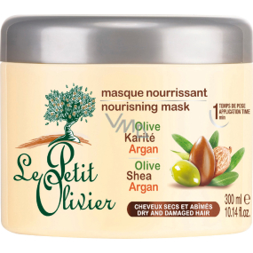 Le Petit Olivier Oliva, shea butter and argan oil nourishing mask for dry and brittle hair 300 ml