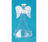 Glass angel with a transparent skirt standing 11 cm