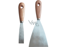 Spokar Hobby paint spatula, brushed steel, wooden handle 40 mm