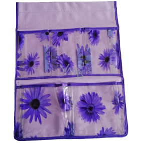Pocket for hanging purple 47 x 36 cm 5 pockets 713