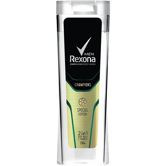 Rexona Men Champions 2 in 1 shower gel and hair shampoo 250 ml