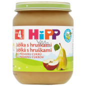 Hipp Fruit Organic Apples with pears fruit side dish, reduced lactose content and no added sugar for children 125 g