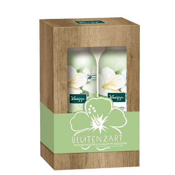 Kneipp Silk flower with hibiscus and shea butter shower foam 200 ml + foam body lotion 200 ml cosmetic set