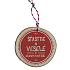 Bohemia Gifts Handmade Christmas wooden ornament Happy and Merry red 6 cm