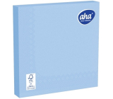 Aha Paper napkins 3 ply 33 x 33 cm 20 pieces one color light blue
