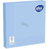 Aha Paper napkins 3 ply 33 x 33 cm 20 pieces one color light blue