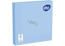 Aha Paper napkins 3 ply 33 x 33 cm 20 pieces one color light blue