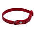 B&F Collar Faux Leather Adjustable Stitched Waves Red 1.2 x 18 - 28 cm