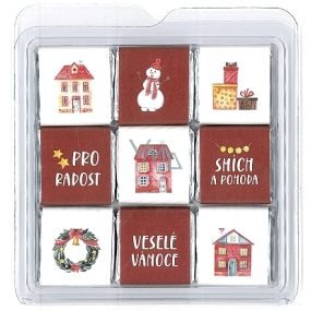Nekupto Chocolate puzzle Christmas Houses 11 x 11.5 x 0.7 cm, 9 x 5 g