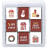 Nekupto Chocolate puzzle Christmas Houses 11 x 11.5 x 0.7 cm, 9 x 5 g