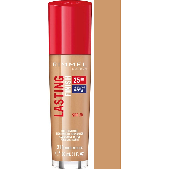 Rimmel London Lasting Finish 25H Foundation 210 Golden Beige 30 ml