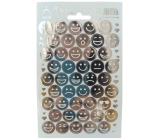 Arch Holographic decorative stickers smilies silver-color 18 x 12 cm 417