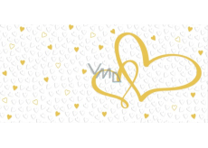 Albi Greeting Card - Money Envelope, Golden Heart 18,8 x 8,8 cm