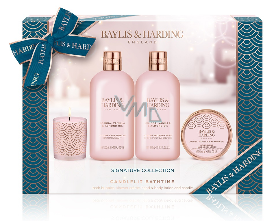 Baylis & Harding Jojoba, vanilla and almond oil bath foam 300 ml + shower cream 300 ml + hand