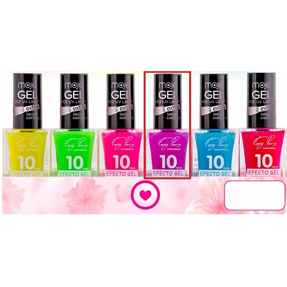 My Easy Paris 10Days Efecto Gel Fluorescent Gel Nail Lacquer 004 Purple 15 ml