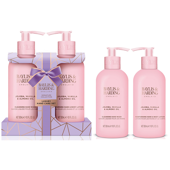 Baylis & Harding Jojoba and Vanilla liquid soap 300 ml + hand and body lotion 300 ml, cosmetic set for women
