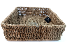 Body Basics Decorative square seaweed basket M 22 x 22 x 7 cm