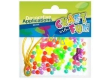 Craft with fun Decorative plastic beads coloured mix 95 pieces