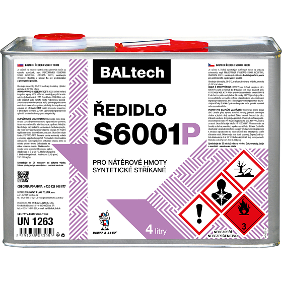 BALTECH thinner S6001P Profi 4 l - When ordering this product, it is necessary to provide a trade license