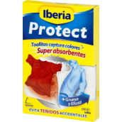 Iberia Protect color-catching wipes that prevent color transfer during washing onto other garments, 15 pieces
