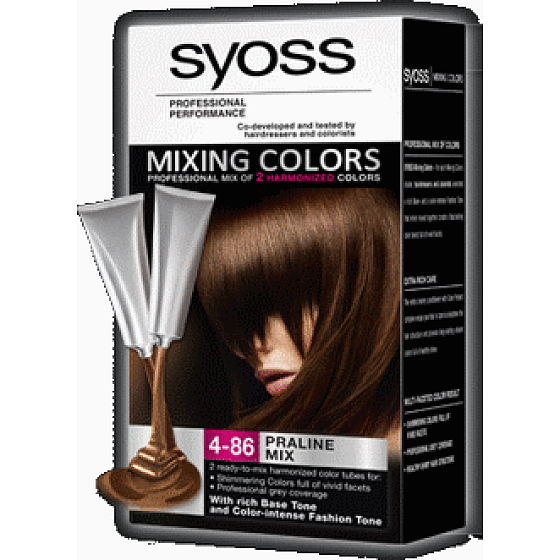 Syoss Mixing Colors long-lasting hair color 4-86 Praline Mix